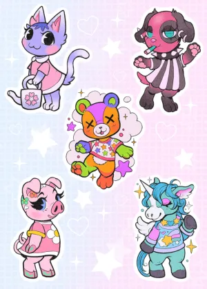 villager friends ✦ sticker club sheet