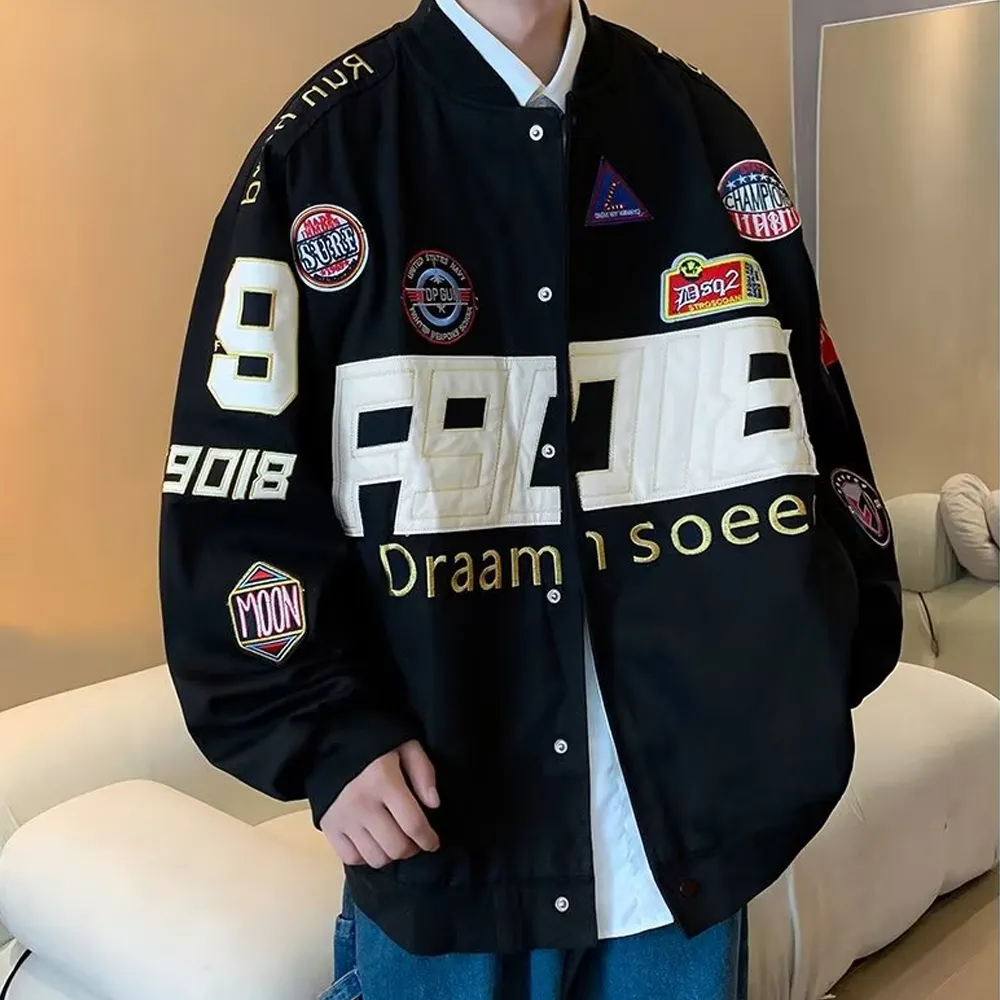 Vintage Motorcycle Embroidered Jacket