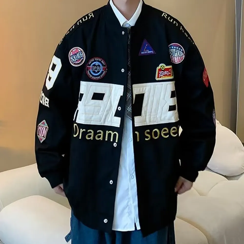 Vintage Motorcycle Embroidered Jacket