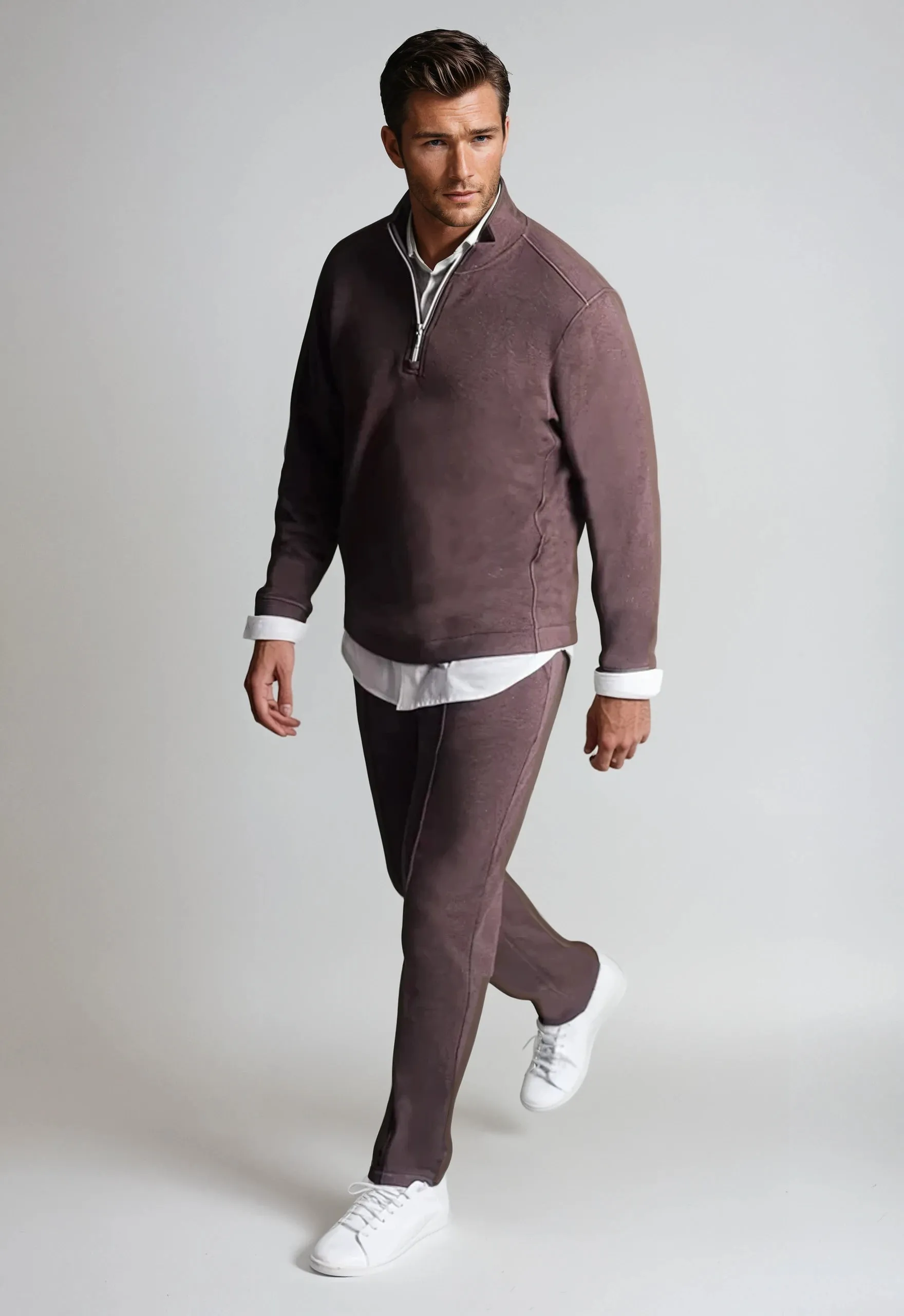 Voey Quarter Zip Sweatshirt - Espresso