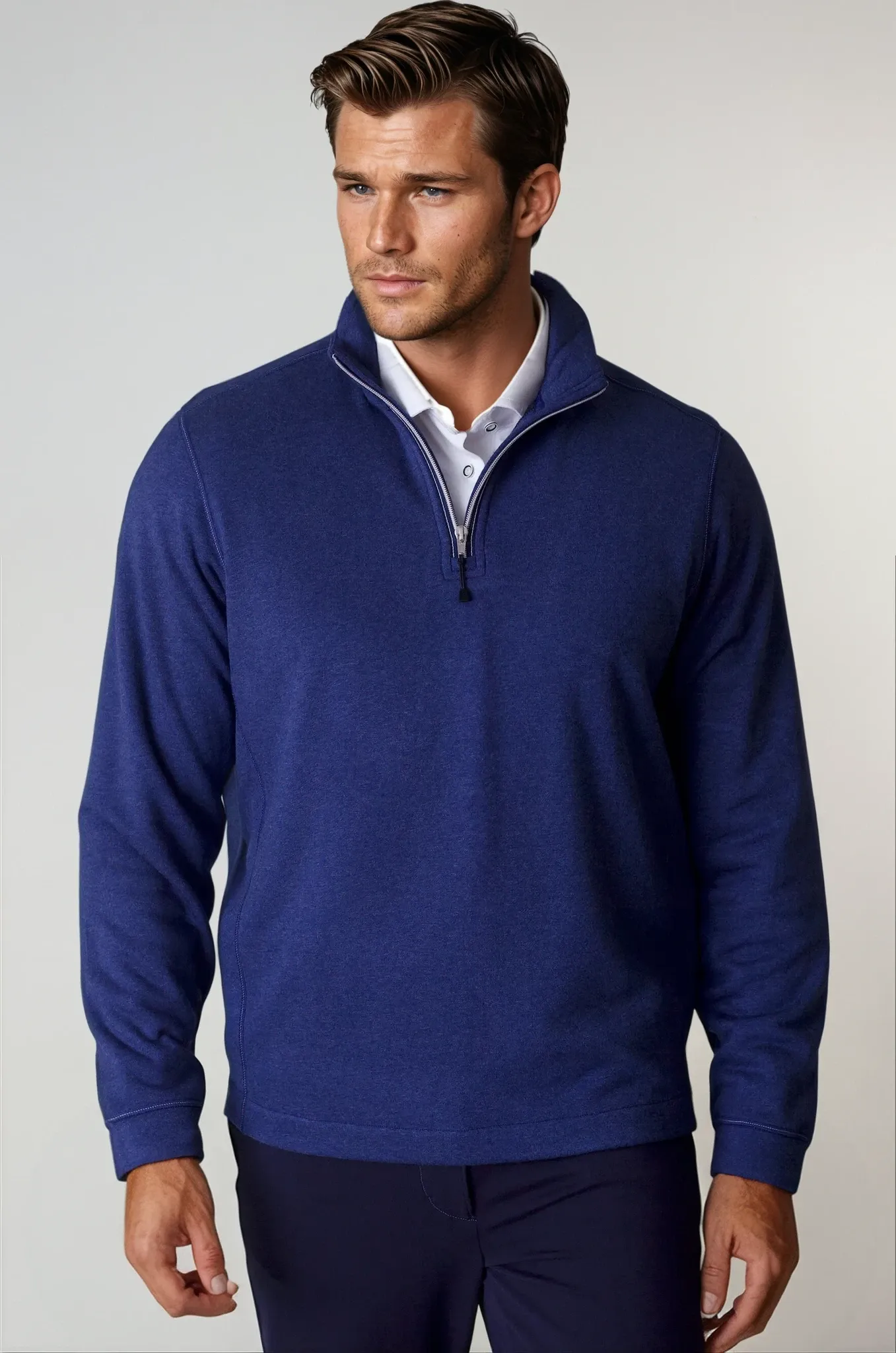 Voey Quarter Zip Sweatshirt - Tokyo Blue