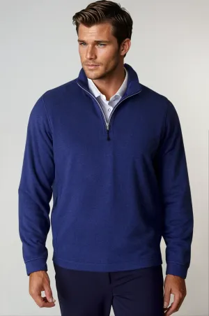 Voey Quarter Zip Sweatshirt - Tokyo Blue