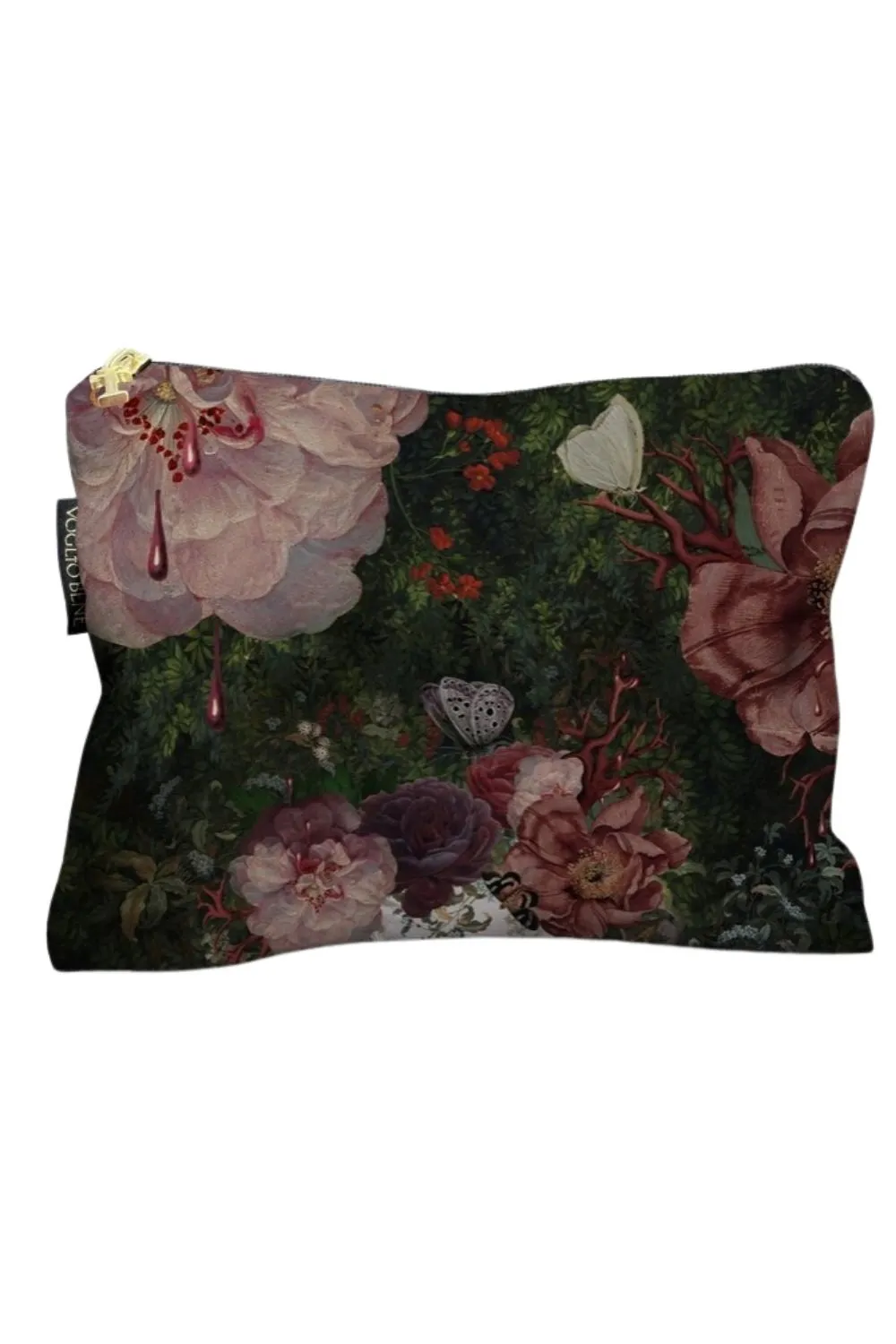 VOGLIO BENE GAIA VELVET ZIP POUCH