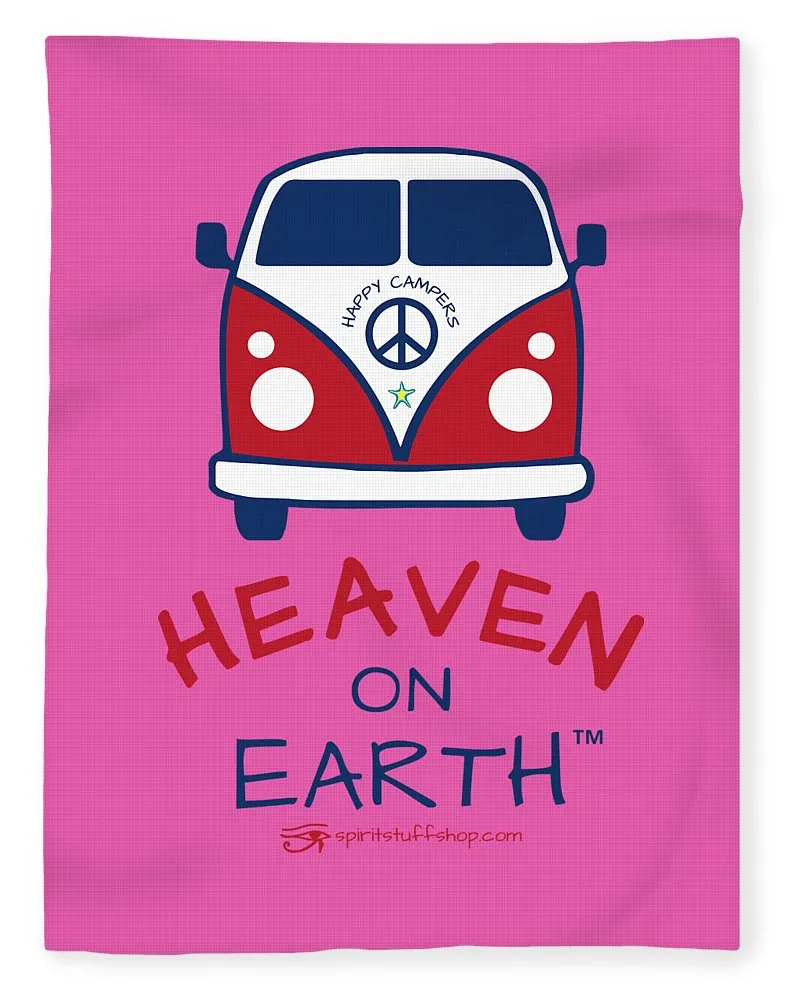 Vw Happy Camper Heaven On Earth - Blanket