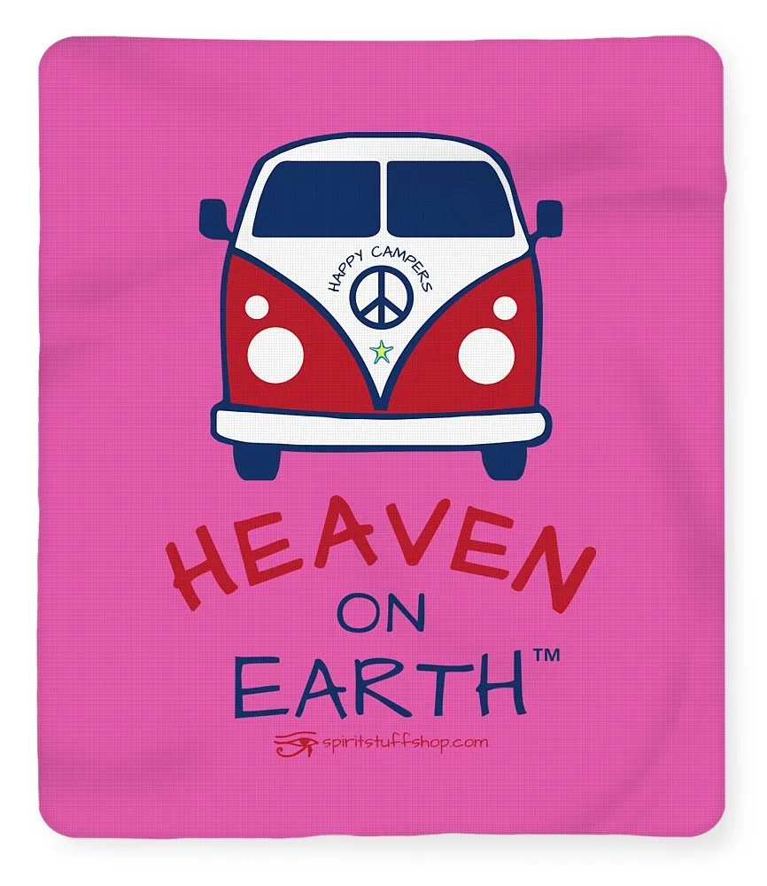 Vw Happy Camper Heaven On Earth - Blanket