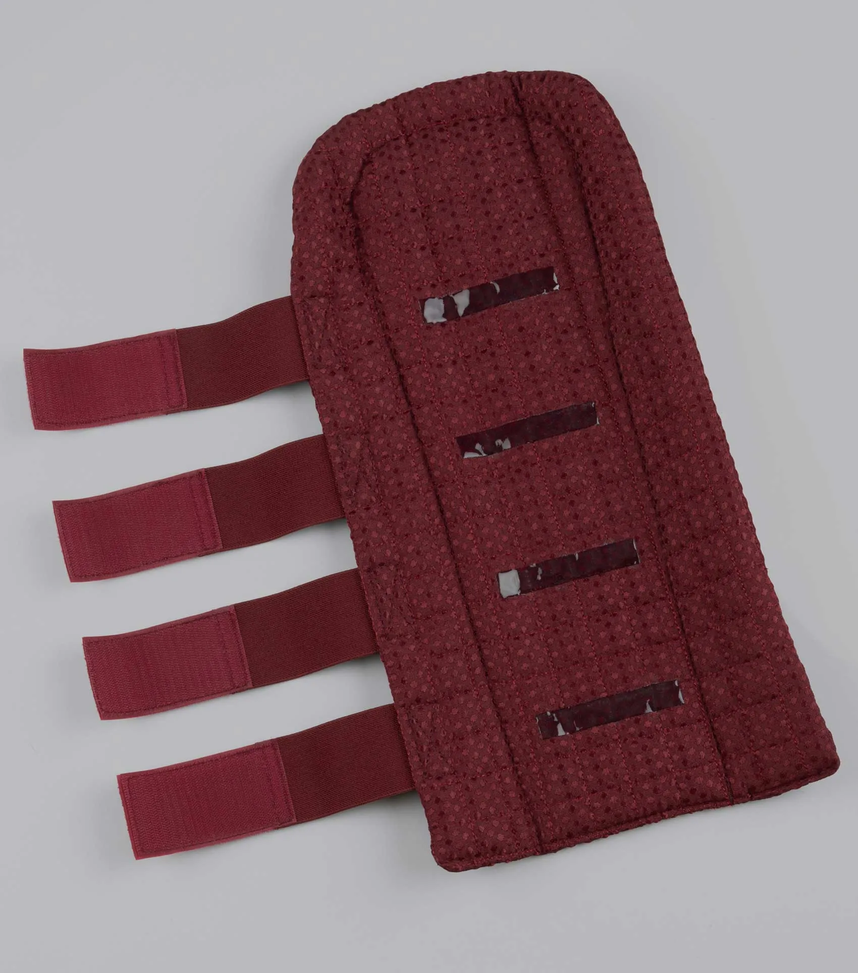Waffle Quilted Double Locking Tail Guard Burgundy