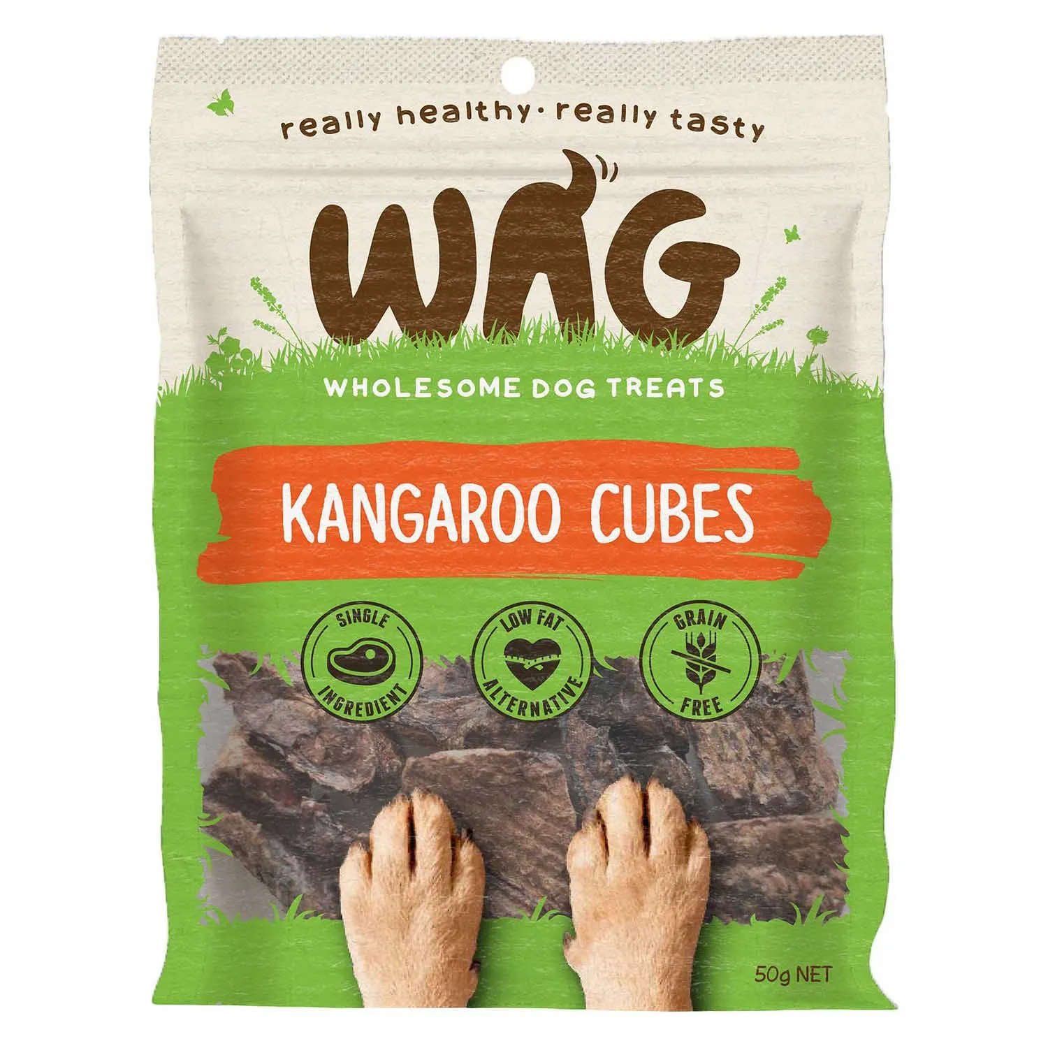WAG Kangaroo Cubes Grain-Free Dog Treats