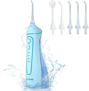 Water-Dental-flosser-Teeth-Cleaner-Oral Irrigator with 4 Modes Cordless Water Teeth Cleaner Pick for Braces & Bridges Care IPX7 Waterproof Rechargeable Portable Powerful Battery for Home & Travel