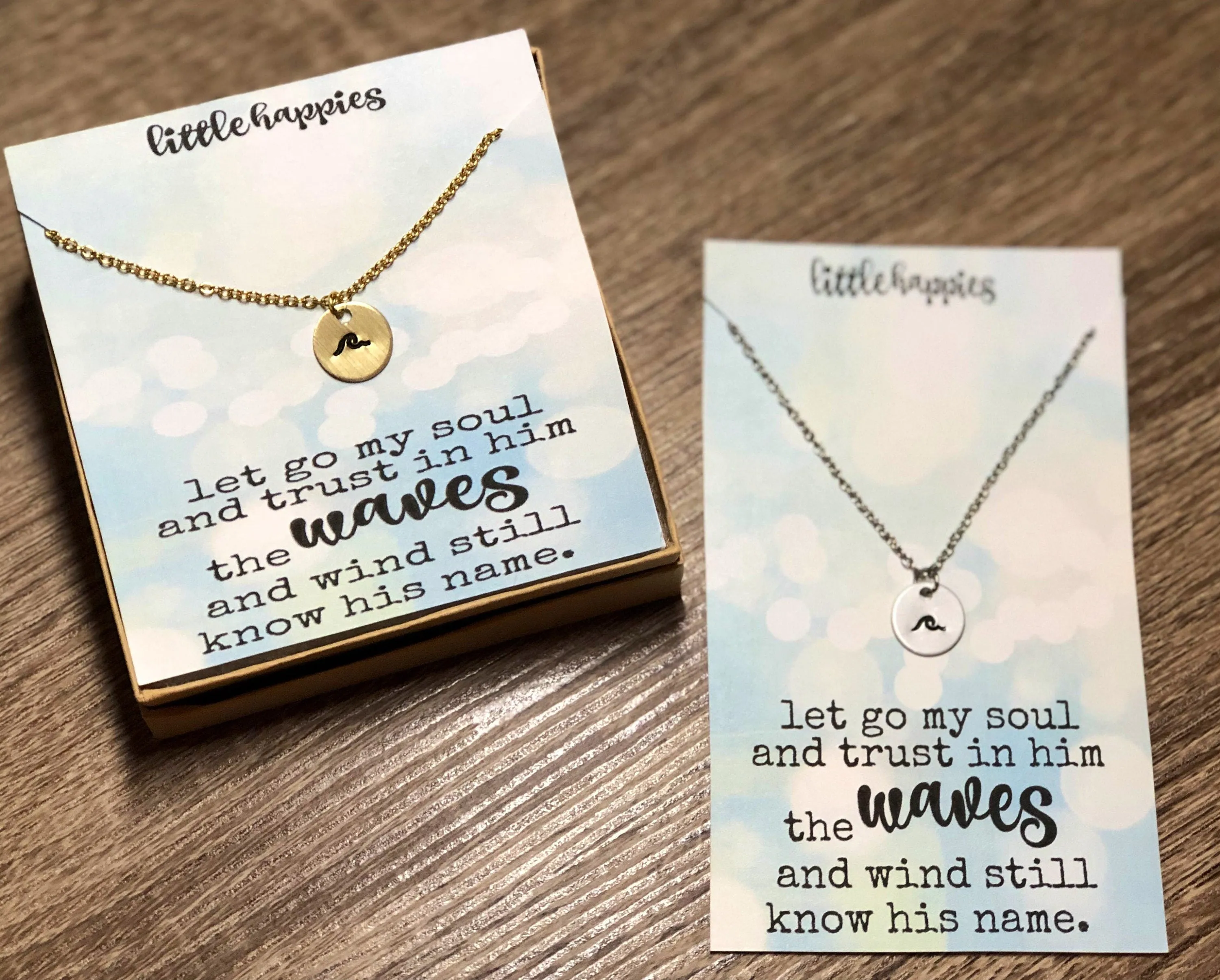 Wave Necklace, Gift for her, encouragement gift, grief gift, sympathy gift, inexpensive gift, miscarriage gift, womens gift, womens jewelry
