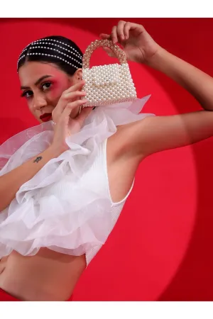 Wedding Clutch Perfect Pearls And Crystals Handbag For Laides