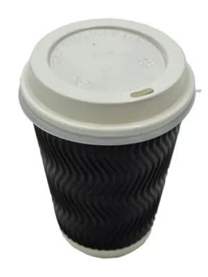 WHITE COFFEE LIDS FOR 10-20 OZ CAFE CUPS - 1000 CT