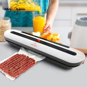 White Dolphin Food Saver Vacuum Sealer Machine W/ 10 Bonus Storage Bags