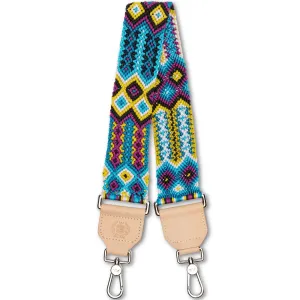 Wide Woven Shoulder Strap, Blueberry