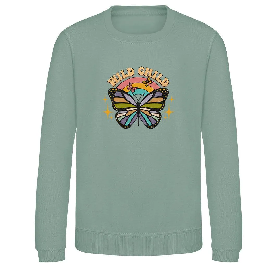 Wild Child Butterfly Kids Sweatshirt