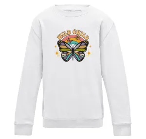 Wild Child Butterfly Kids Sweatshirt