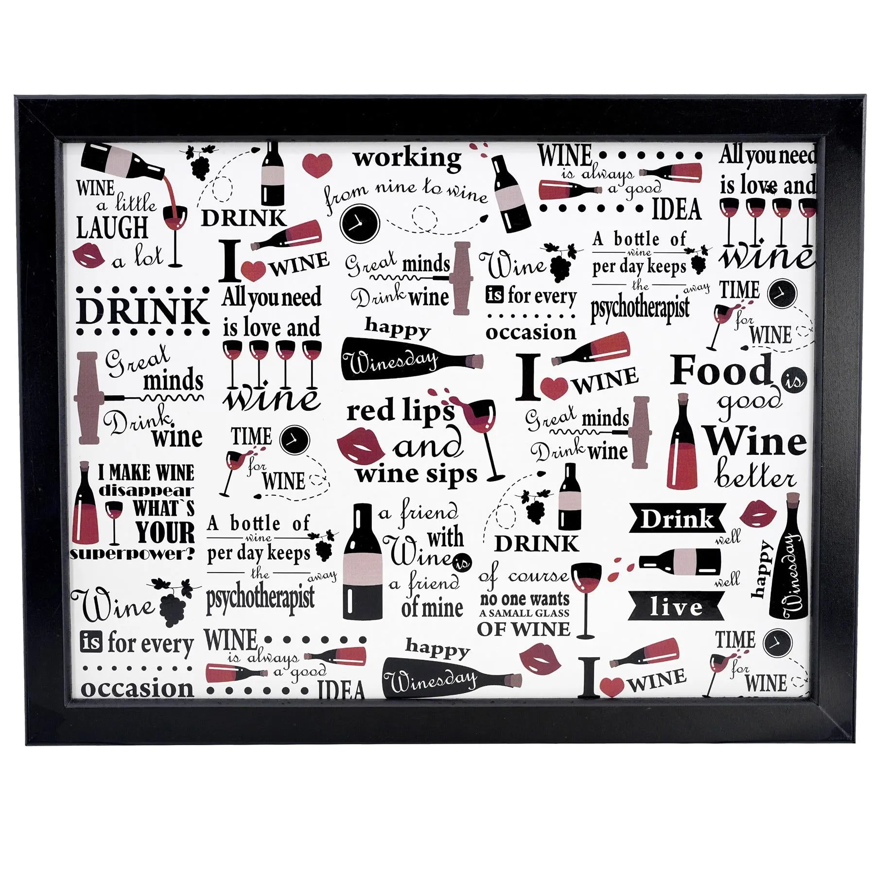Wine Design Tray With Bean Bag Cushion