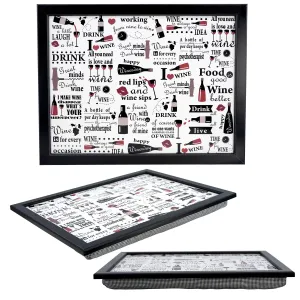 Wine Design Tray With Bean Bag Cushion