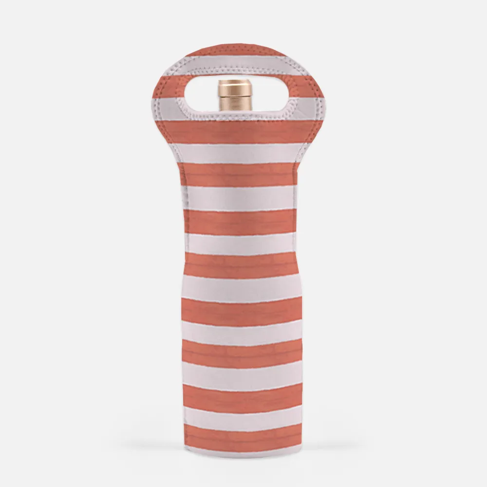Wine Tote: Cabana Stripe Berry
