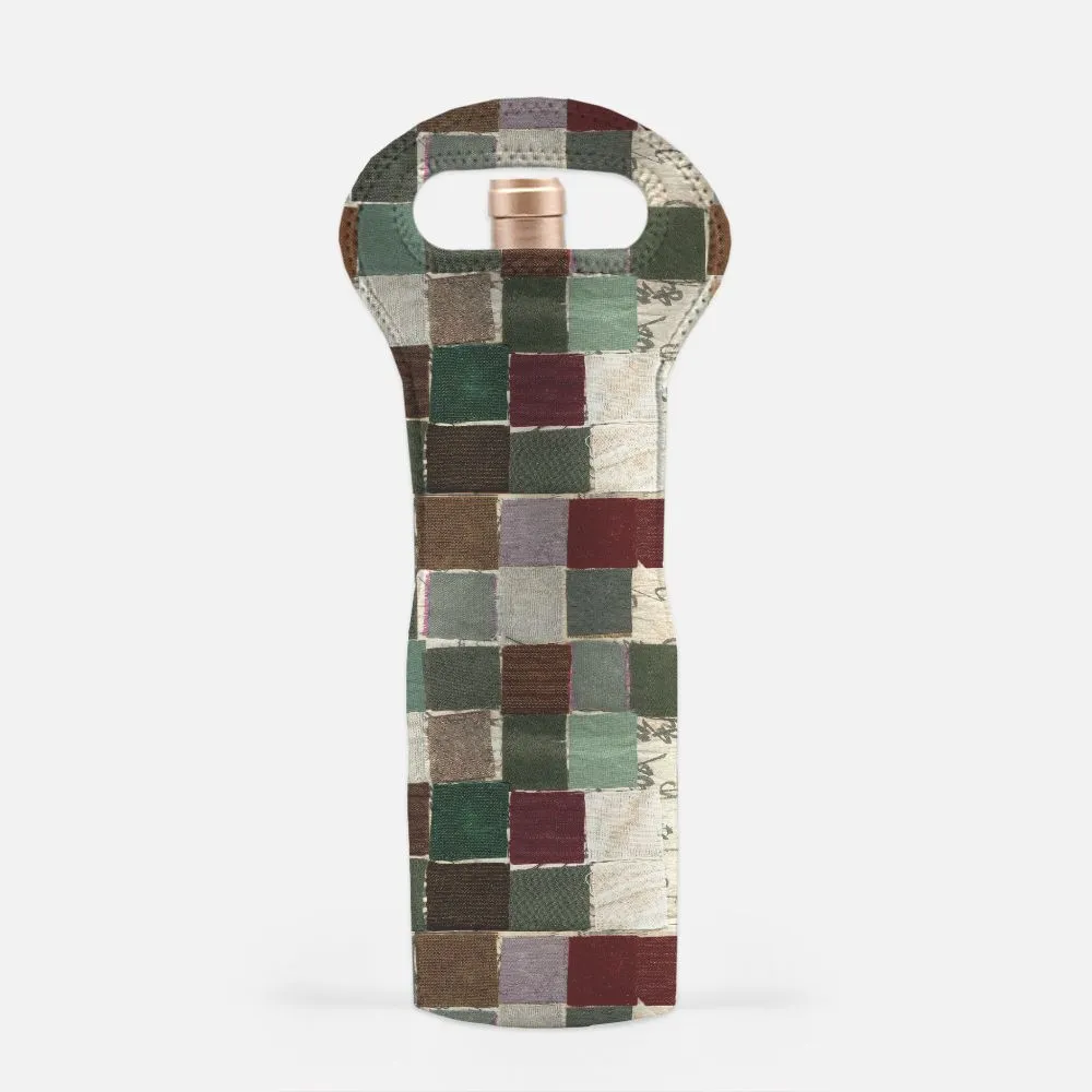 Wine Tote, Cheater Gingham Check Sage
