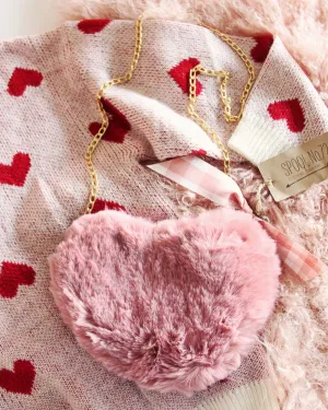 Winter Heart Tote in Pink