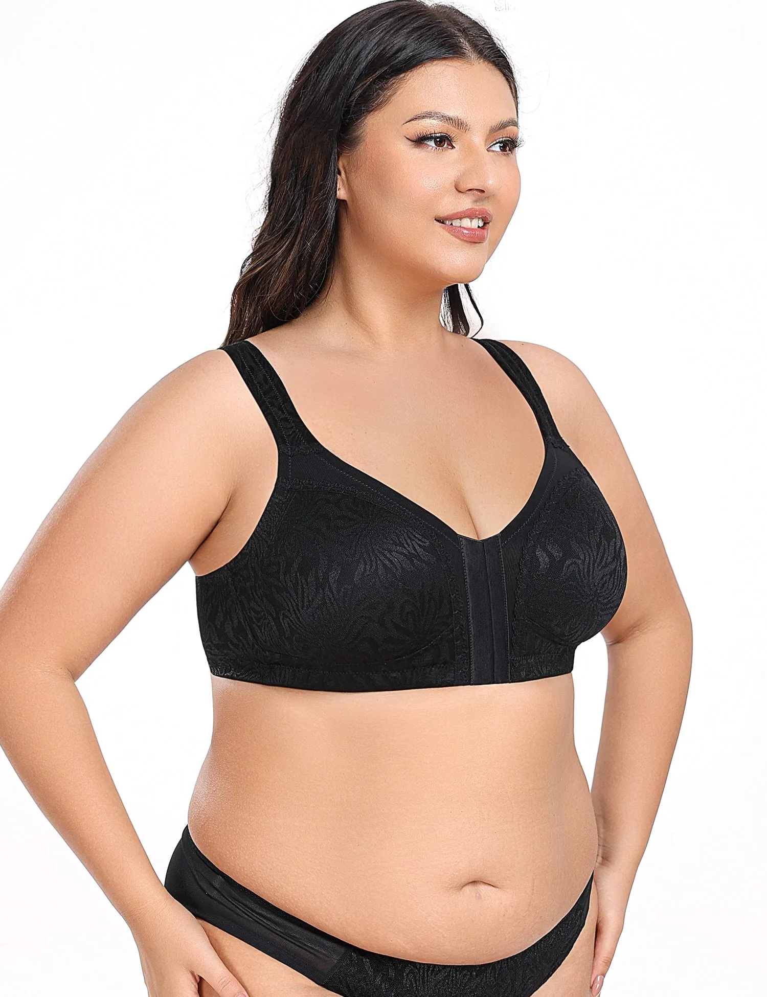 Wireless Minimizer Deep V Plus Size & Ultra-Soft Support Bra