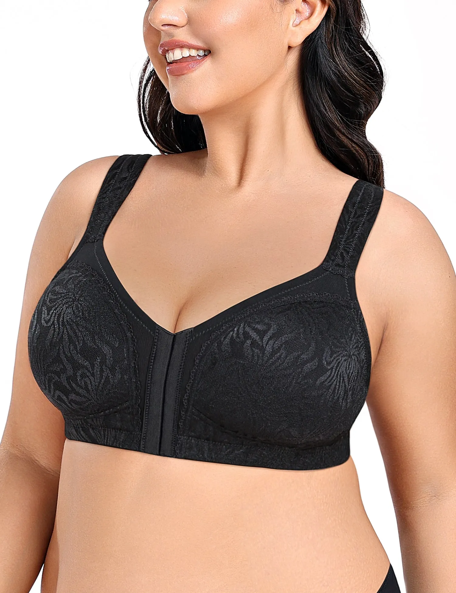 Wireless Minimizer Deep V Plus Size & Ultra-Soft Support Bra