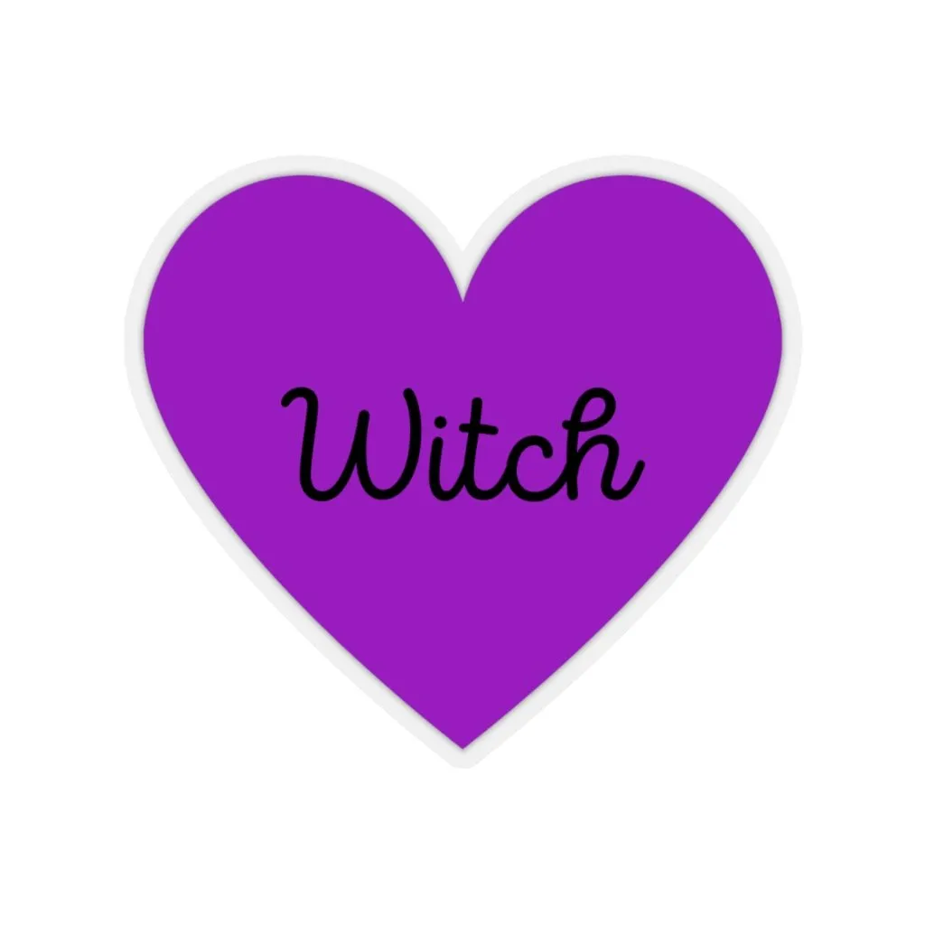 Witch Heart Sticker - Purple