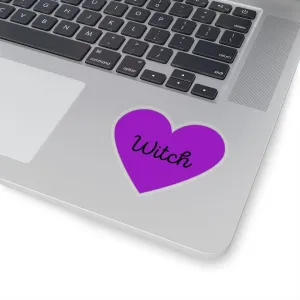 Witch Heart Sticker - Purple