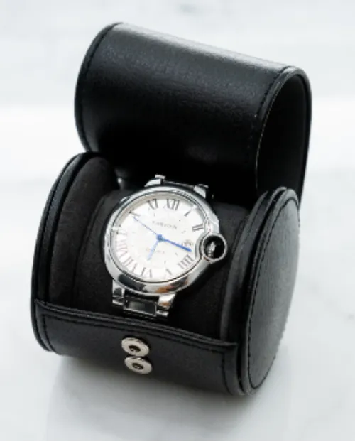 WOLF x THE POST OAK | Travel Watch Case | Black