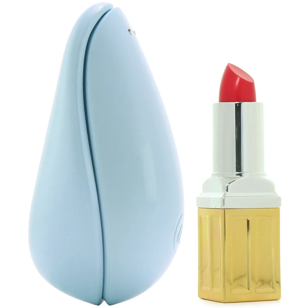Womanizer Liberty Rechargeable Silicone Compact Travel Pleasure Air Clitoral Stimulator Powder Blue