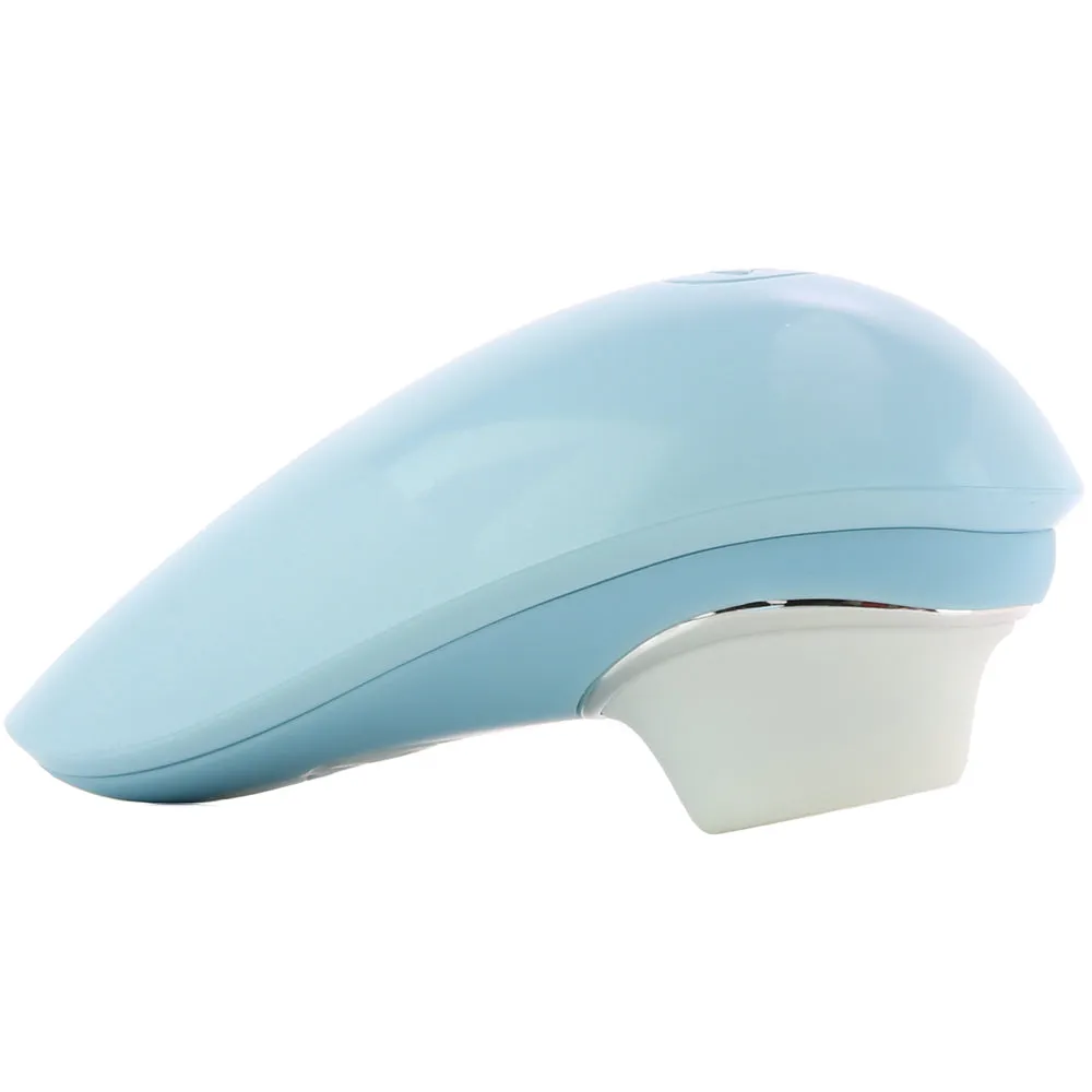 Womanizer Liberty Rechargeable Silicone Compact Travel Pleasure Air Clitoral Stimulator Powder Blue