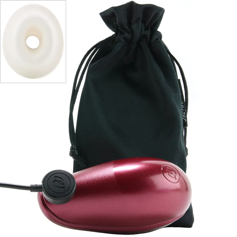 Womanizer Liberty Rechargeable Silicone Compact Travel Pleasure Air Clitoral Stimulator Red Wine