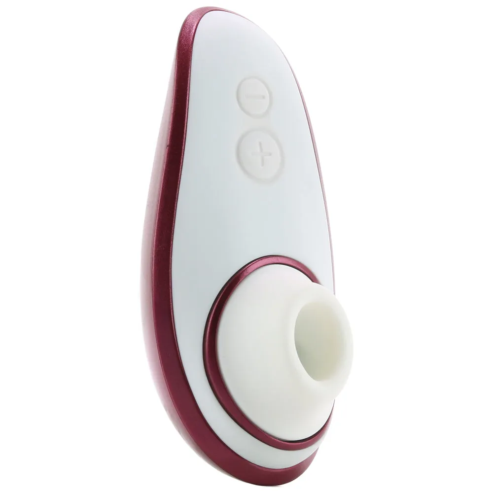 Womanizer Liberty Rechargeable Silicone Compact Travel Pleasure Air Clitoral Stimulator Red Wine