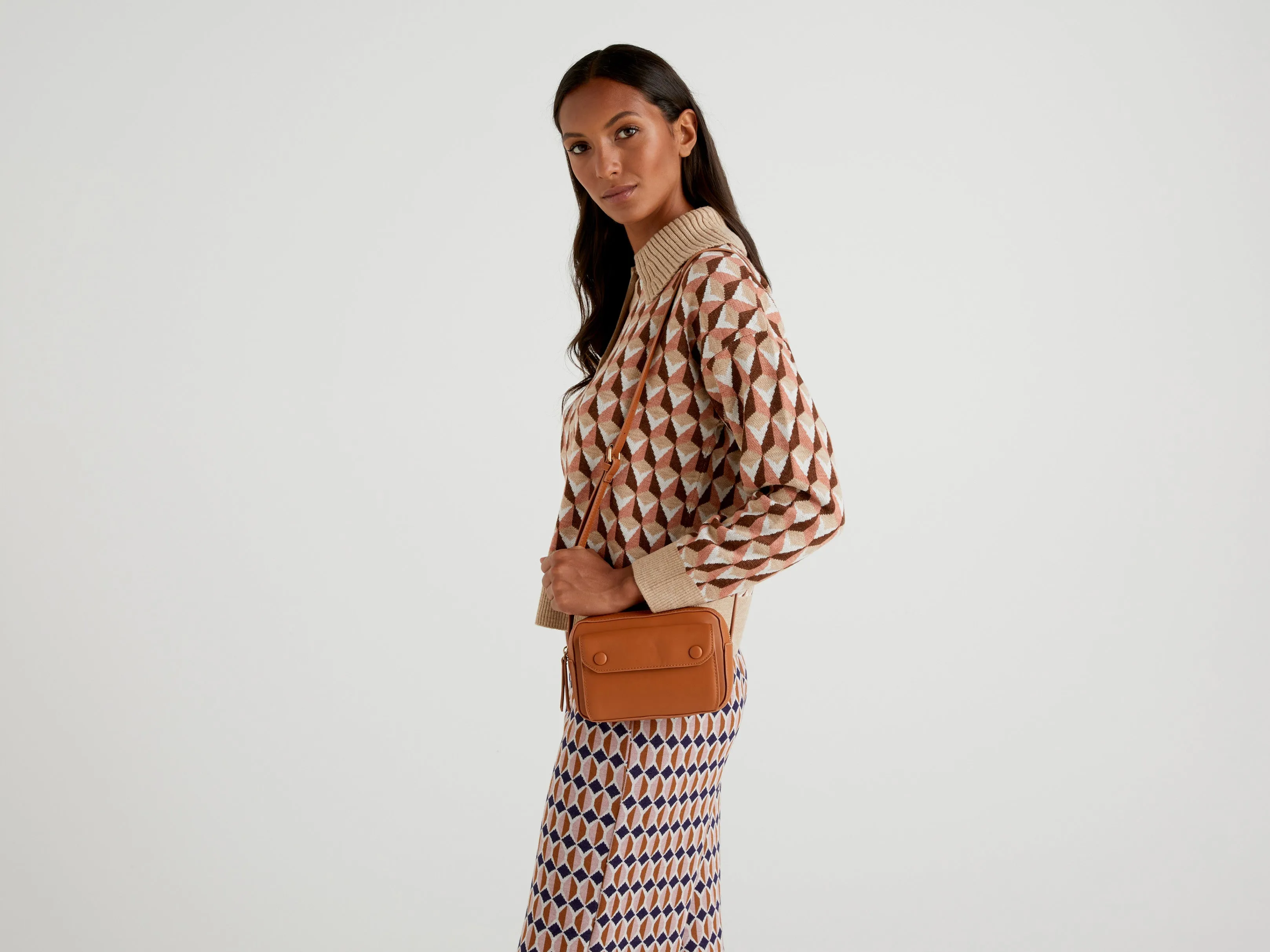 Womens Pocket Design Crossbody Bag