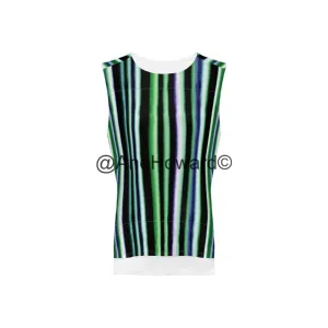 Women's Seamless Open Side Tank Top Rayures du Printemps