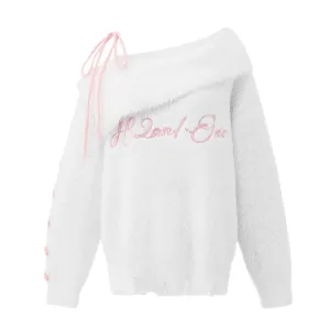Women's Sexy Solid Color One Shoulder Sweater