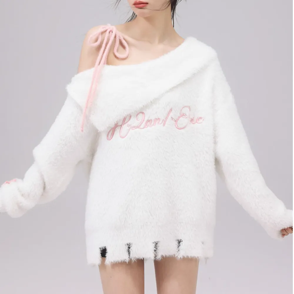 Women's Sexy Solid Color One Shoulder Sweater