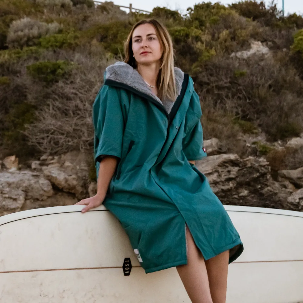 Women's Short Sleeve Pro Change Robe EVO - Teal