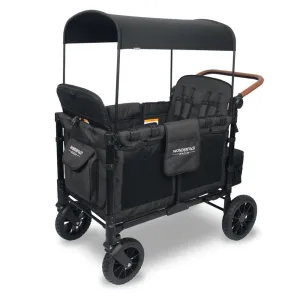 Wonderfold W4 Luxe Stroller Wagon - Volcanic Black
