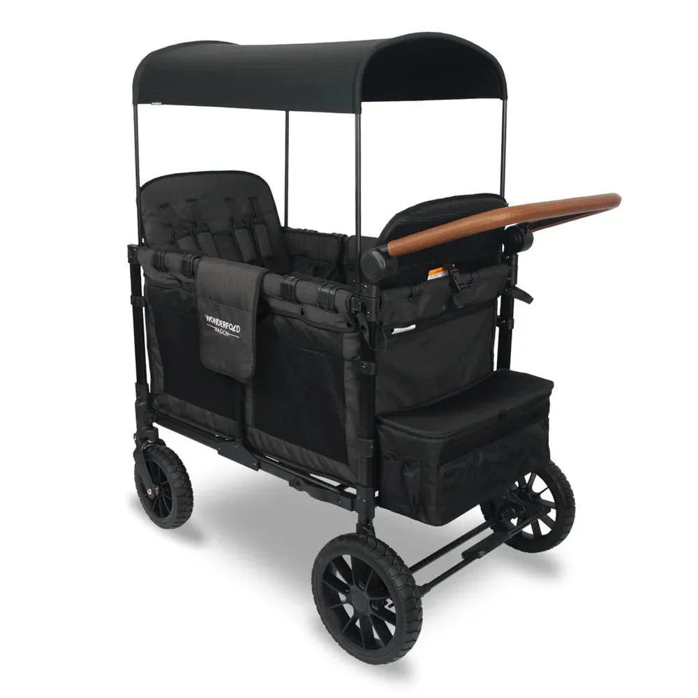 Wonderfold W4 Luxe Stroller Wagon - Volcanic Black