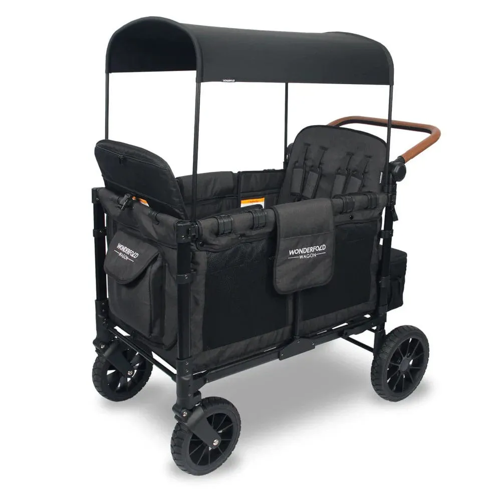 Wonderfold W4 Luxe Stroller Wagon - Volcanic Black
