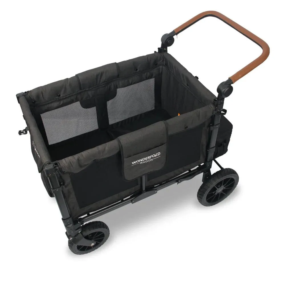 Wonderfold W4 Luxe Stroller Wagon - Volcanic Black