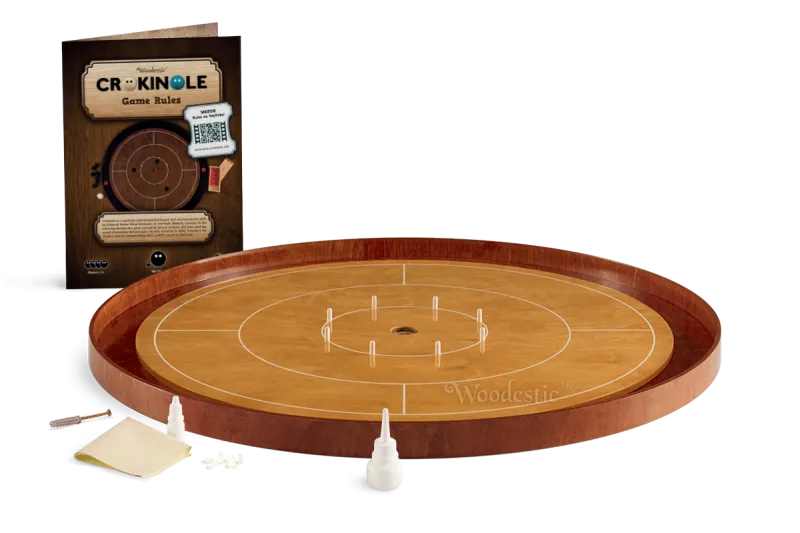 Woodestic Crokinole Tournament Basic Set (Beech/Cherry)