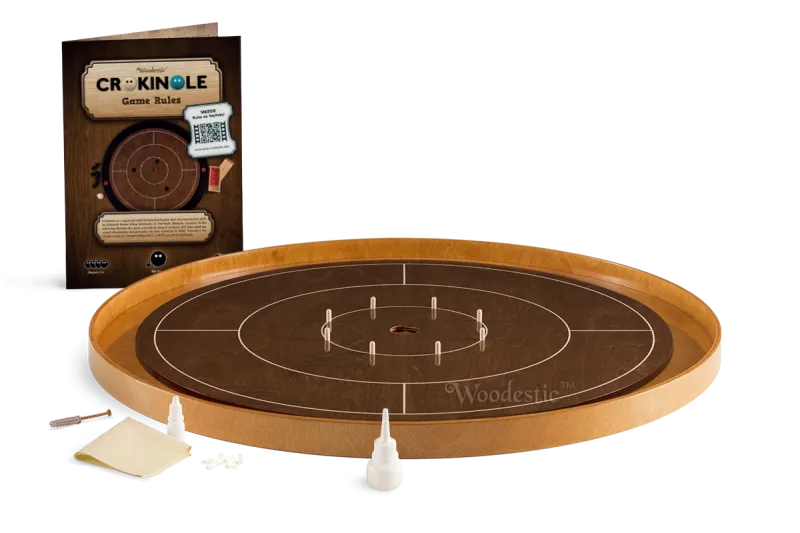 Woodestic Crokinole Tournament Basic Set (Walnut/Beech)