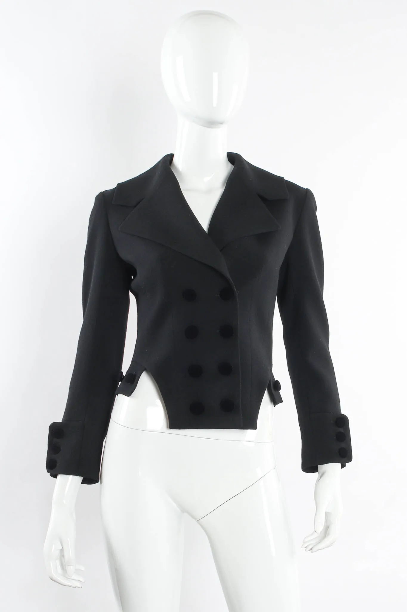 Wool Tuxedo Crop Jacket