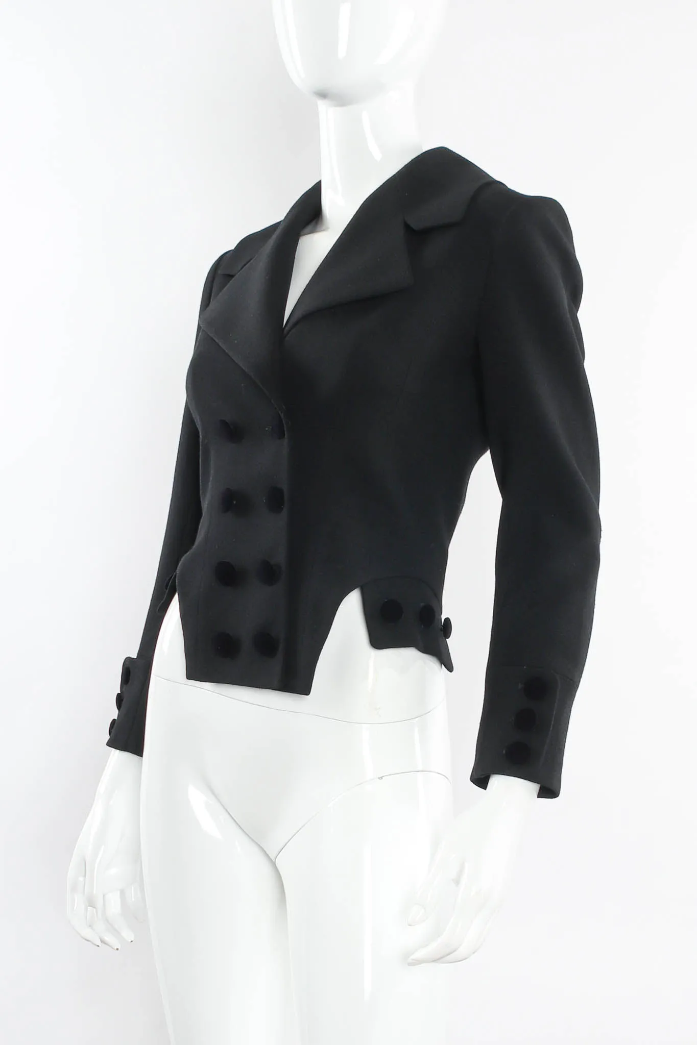 Wool Tuxedo Crop Jacket