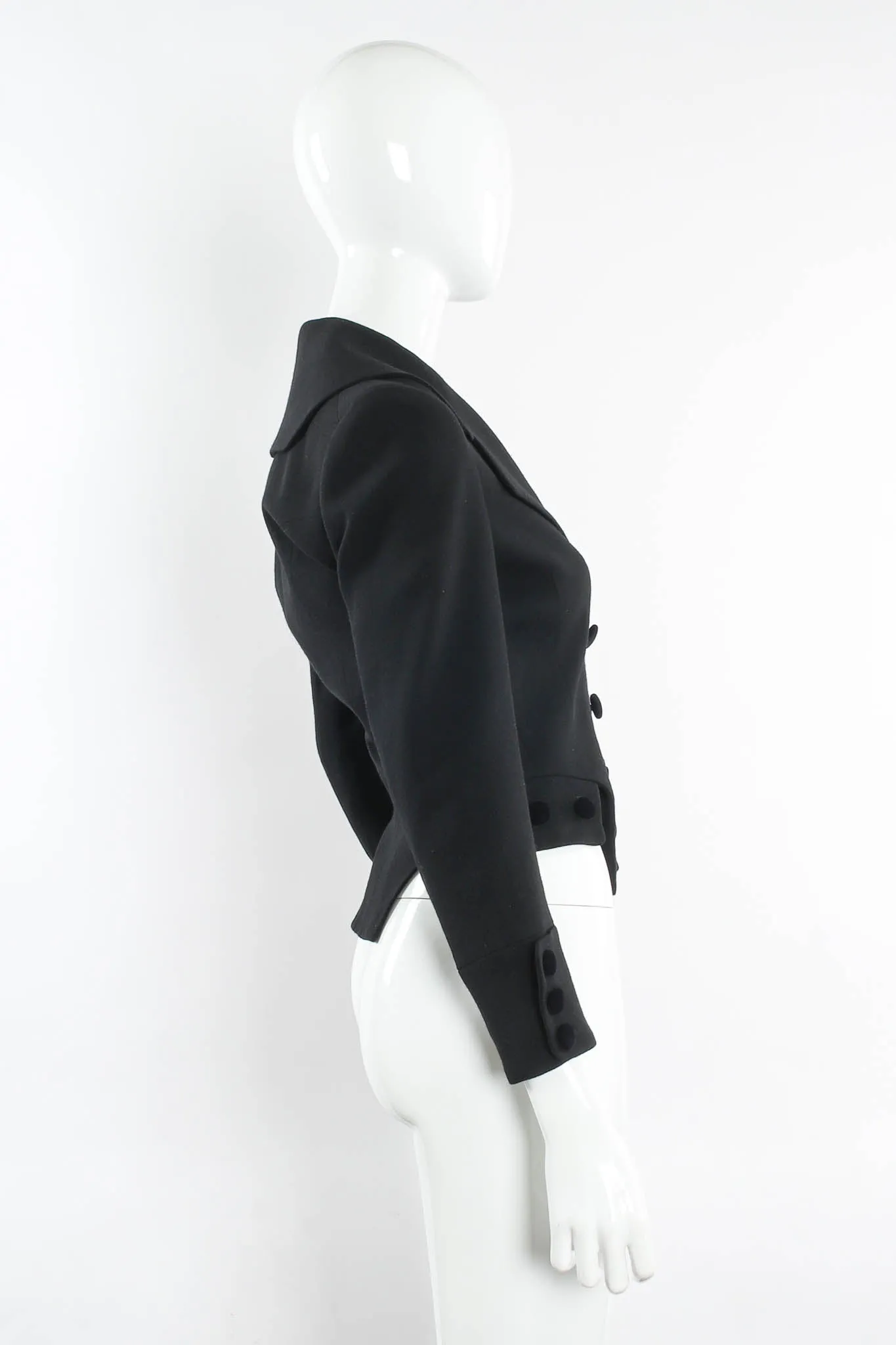 Wool Tuxedo Crop Jacket