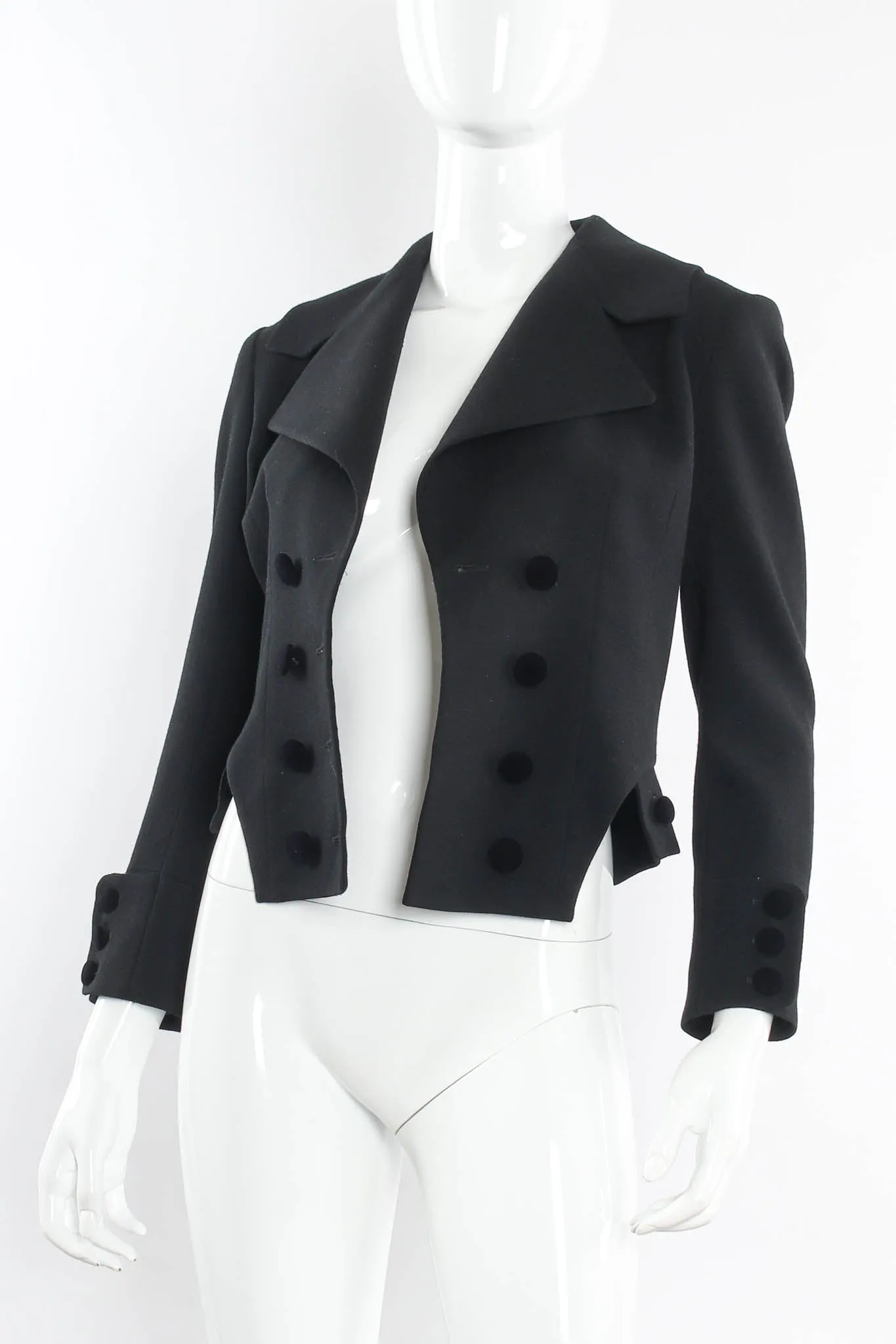 Wool Tuxedo Crop Jacket