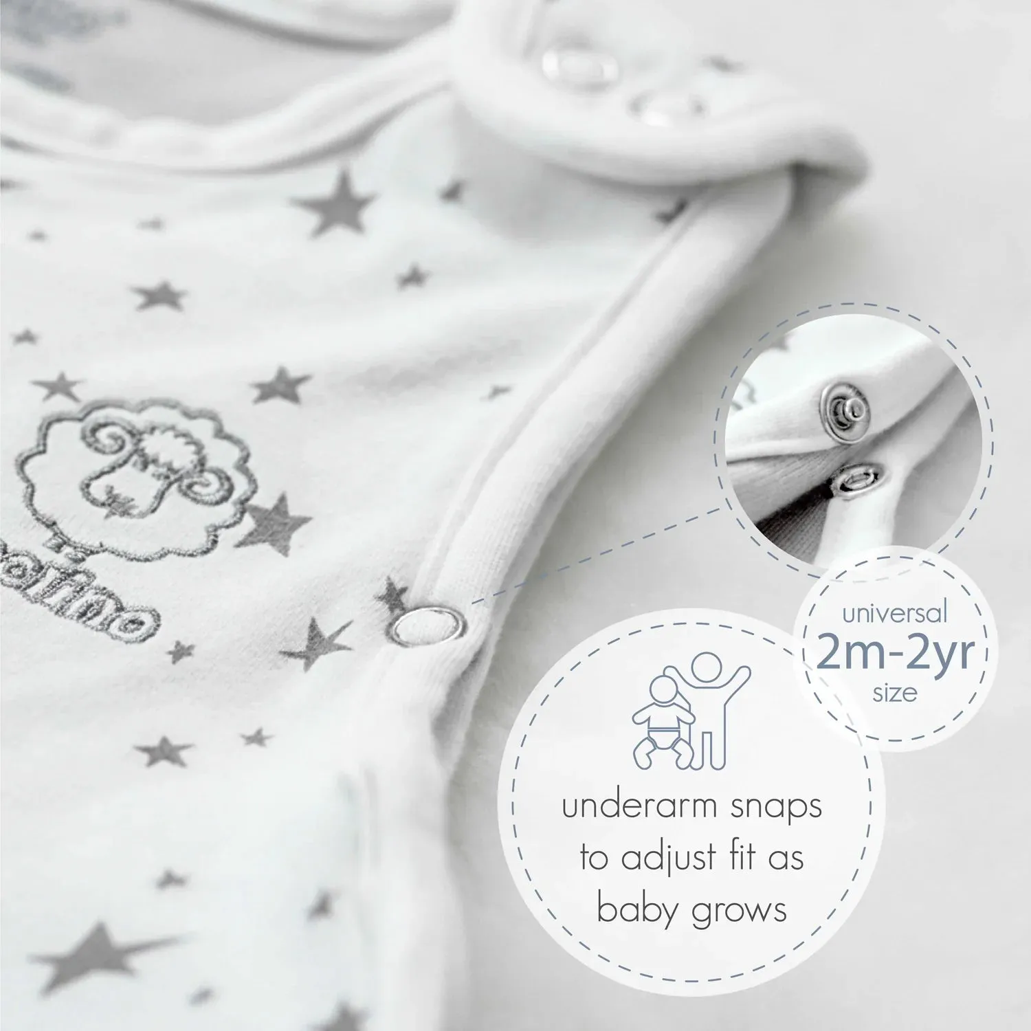 Woolino 4 Season Ultimate Merino Wool Baby Sleep Bag - Night Sky