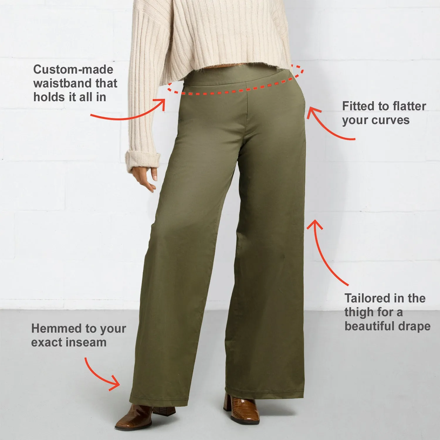 Work to Weekend Bundle - Wide Leg Olive